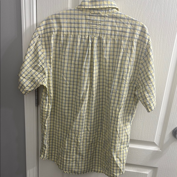 Tommy Hilfiger Yellow and Blue Checkered Men's Shirt - Picture 4 of 4